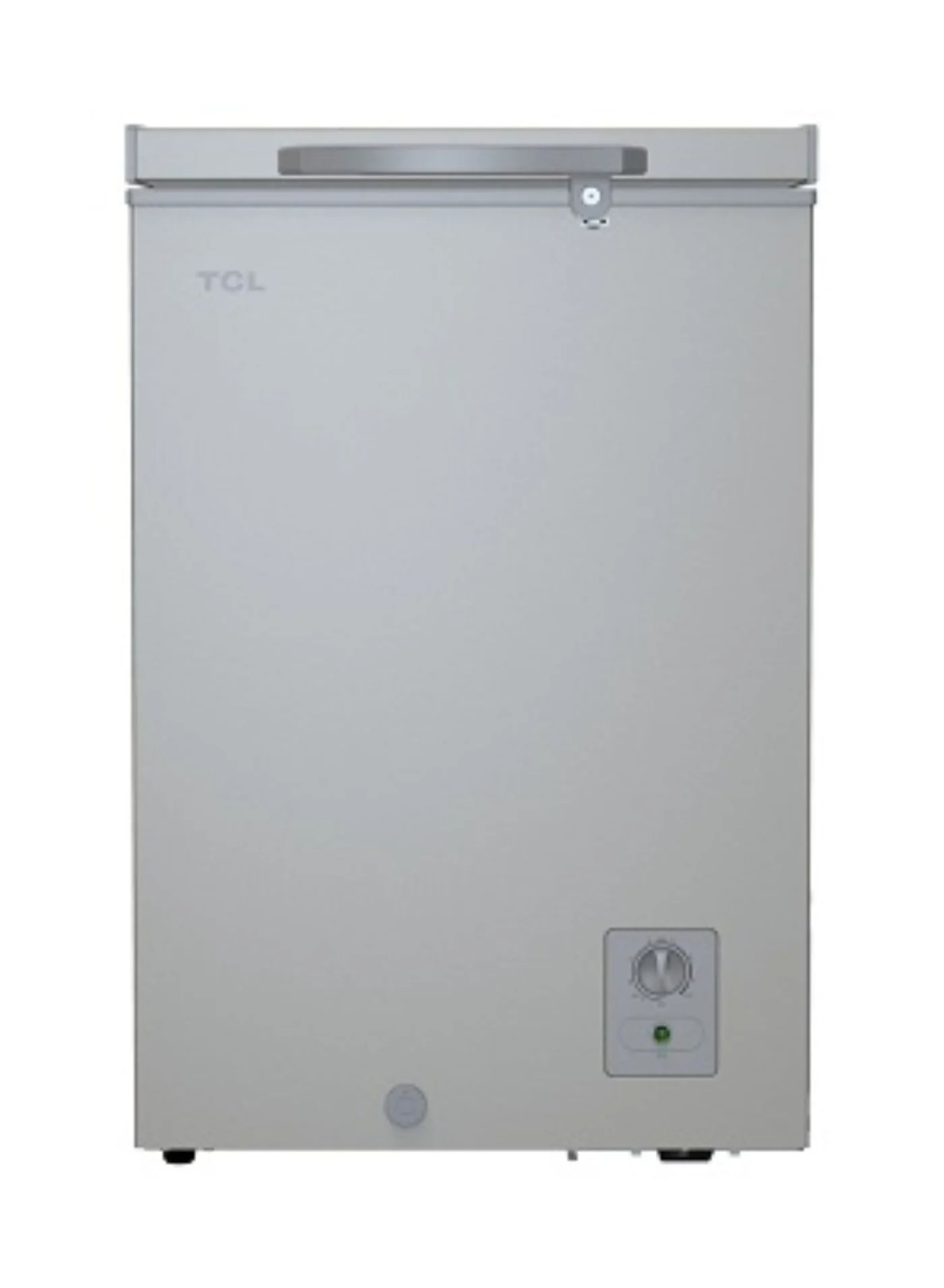 Premium Chest Freezer Compact Deep Freeze Storage with Mechanical Temperature Control and Basket (Grey, 130 L) okqoq
