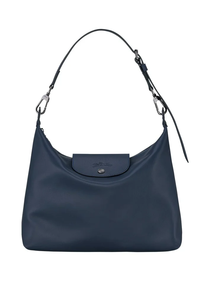 Premium Leather Hobo Shoulder Bag Minimalist Everyday Carry (Medium, Black) p8ifb