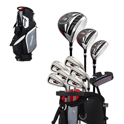 Precise M5 Complete Golf Club Set with Stand Bag and Headcovers Graphite Shafts Regular Tall (For Men) 8y9jk