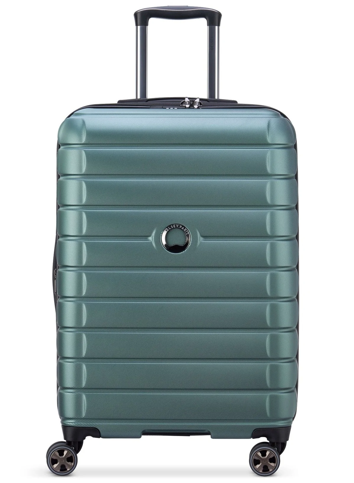 Premium Hardcase Check-In Luggage Trolley with 4 Double Spinner Wheels (Green, 70 cm) t4ssz
