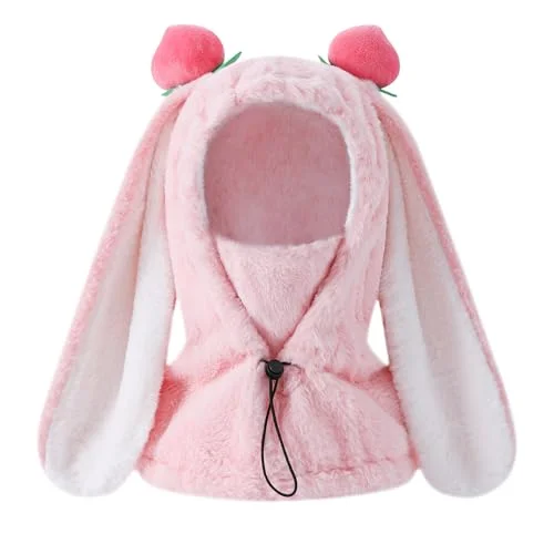 Soapjuice Ski Helmet Cover with Removable Face Mask Velvet Balaclava Wind-Resistant for Snowboarding (Pink Double Peach, One Size) 6fw9v