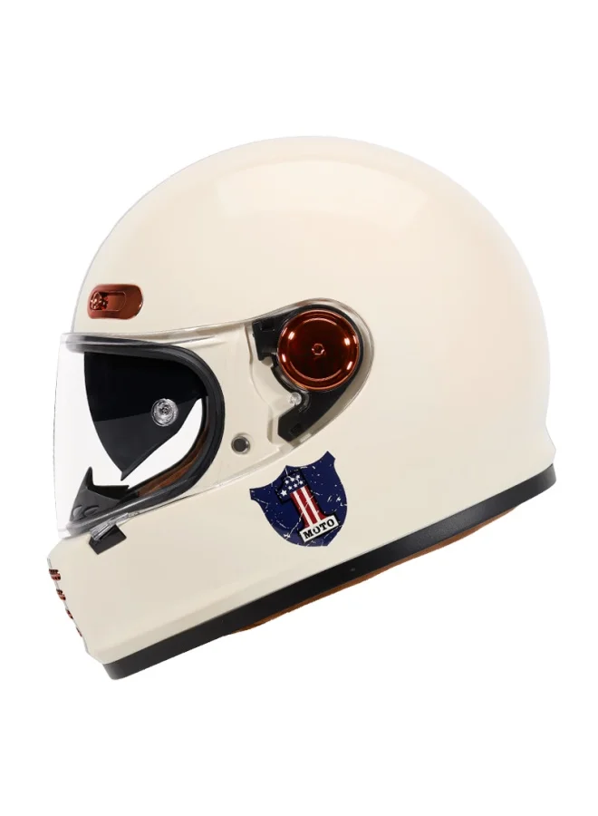 Znp AM912 Retro Full Face Motorcycle Helmet Premium Safety Shield for Men and Women (Large) 8ssq4