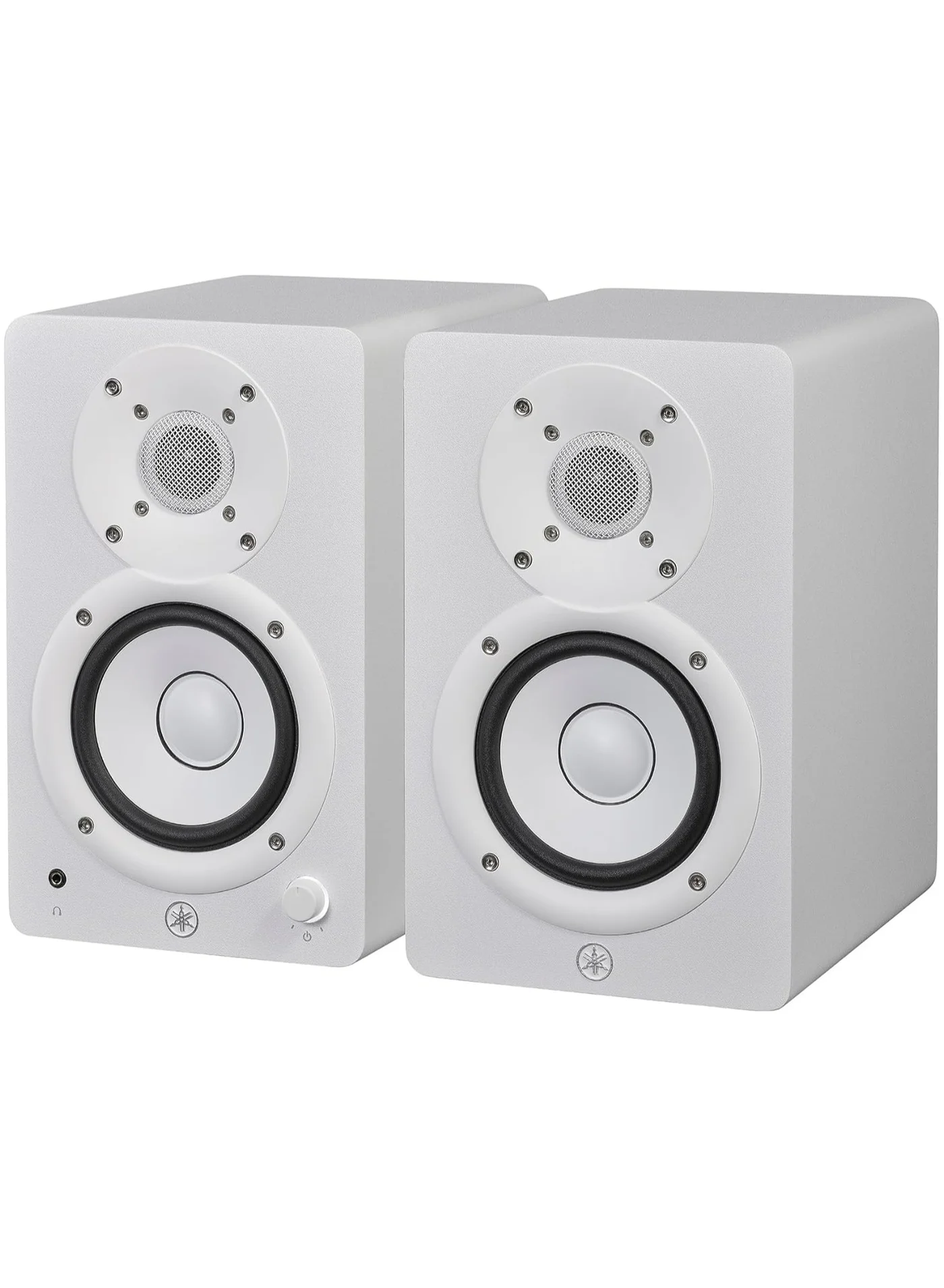 Premium Powered Studio Monitor Pair 4.5-inch Professional Audio Speakers (White, 1 Pair) pn8yp