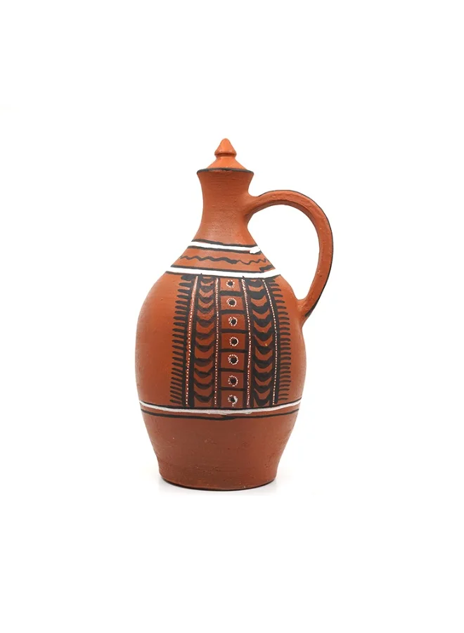 Dhaaro Vibes Earthen Clay Water Jug Traditional Pottery Pitcher for Natural Cooling (1500 mL) vxn71