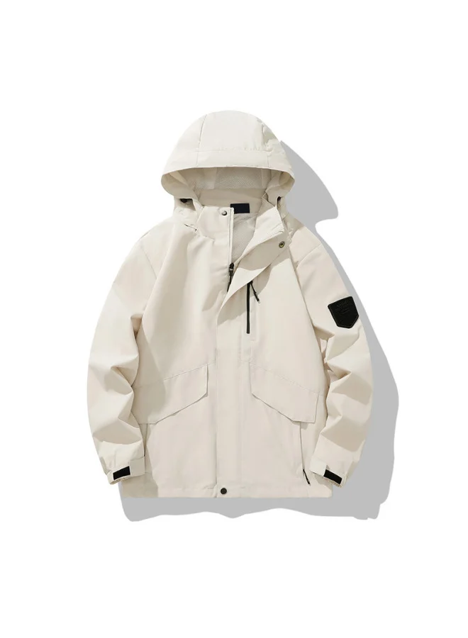 Izexx Outdoor Mountain Jacket Waterproof Windproof Travel Coat with Large Pockets (Unisex, Premium) f9g7l