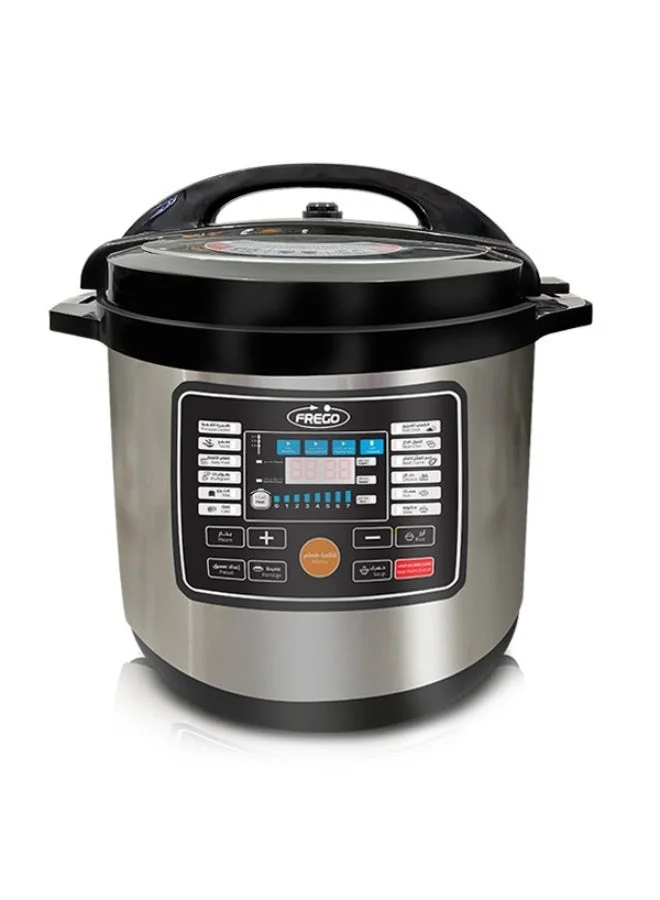 Frego 12L Digital Electric Pressure Cooker (1600W, Stainless Steel, 16 Cooking Functions) vy7o2