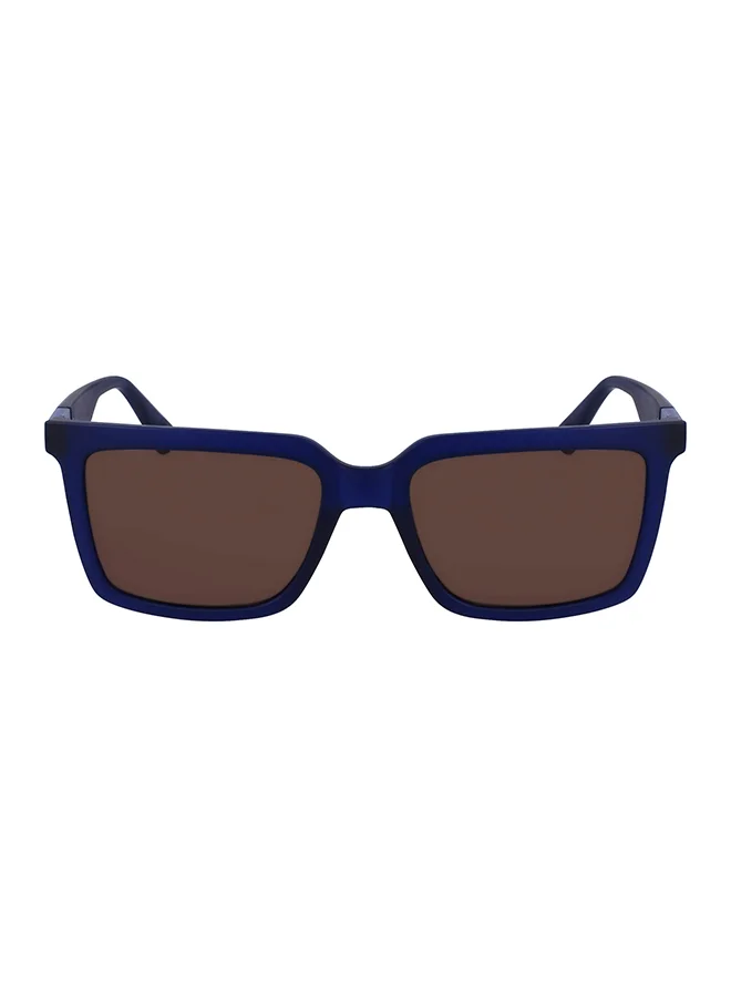 Premium Square Sunglasses UV Protection Unisex Lightweight Designer Eyewear (Blue, 55 mm) eerhc