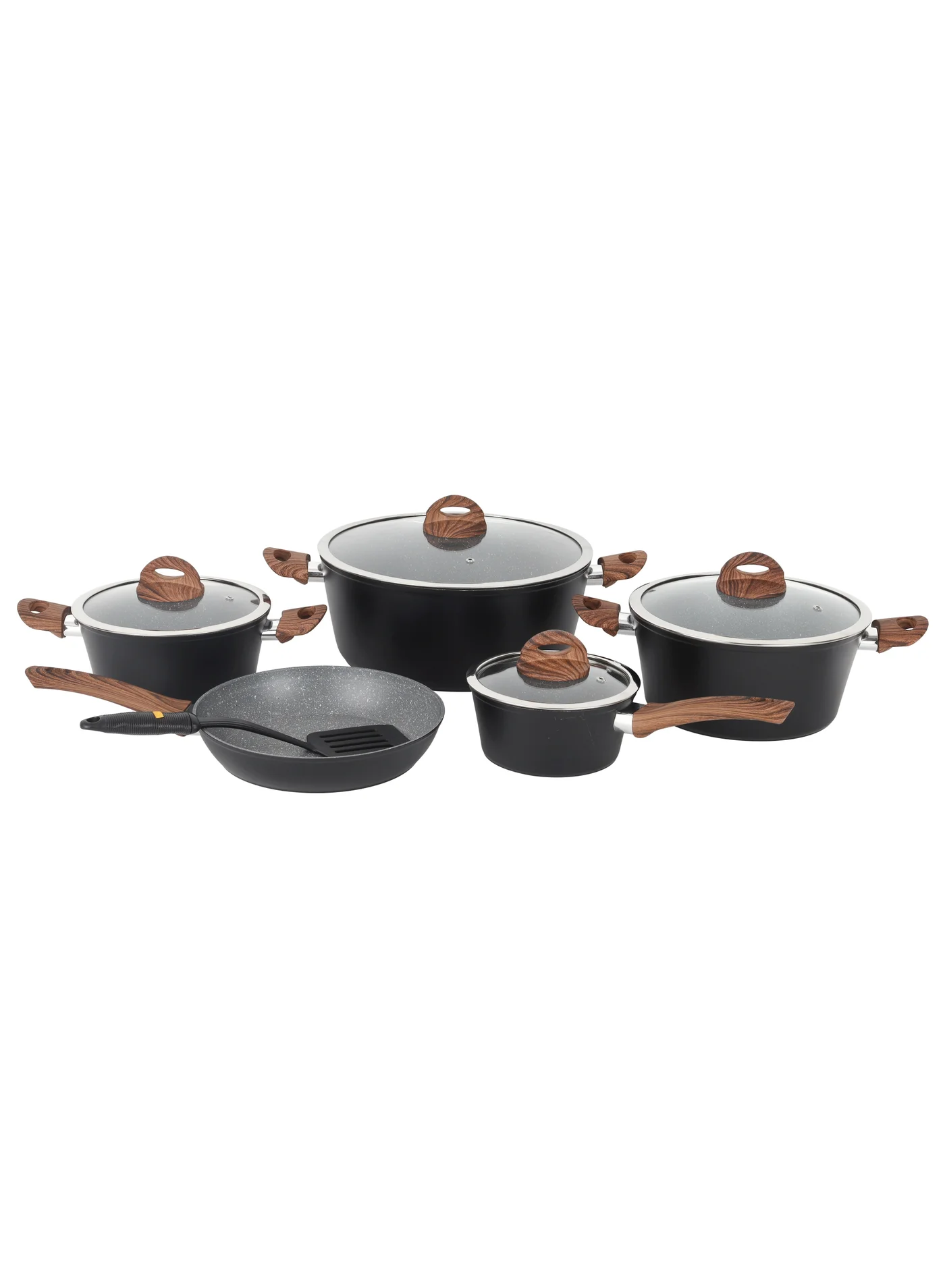 DELCASA 10-Piece Non-Stick Granite Cookware Set Premium Kitchen Cooking Pots and Pans (10-Piece) 3apkb