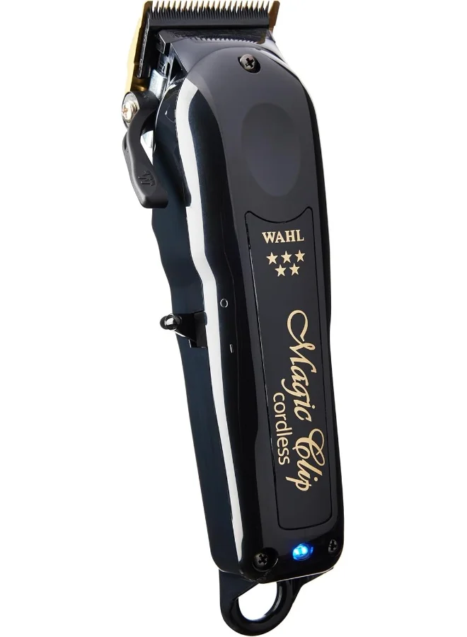 Professional Cordless Hair Clipper with DLC Staggertooth Blade and 8 Attachment Combs (Black, 1 Unit) b2v90