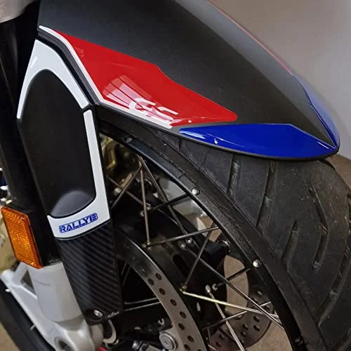 Premium 3D Resin Motorcycle Fender Side Plate Protectors Scratch-Resistant Adhesive Decals for Adventure Touring Bikes (Set of 2) 25gjq
