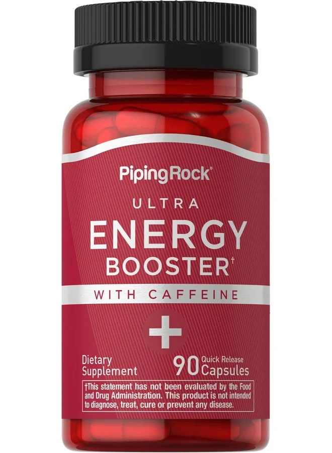 Energy Supplement with Caffeine Quick Release Formula (90 Capsules) fg44w