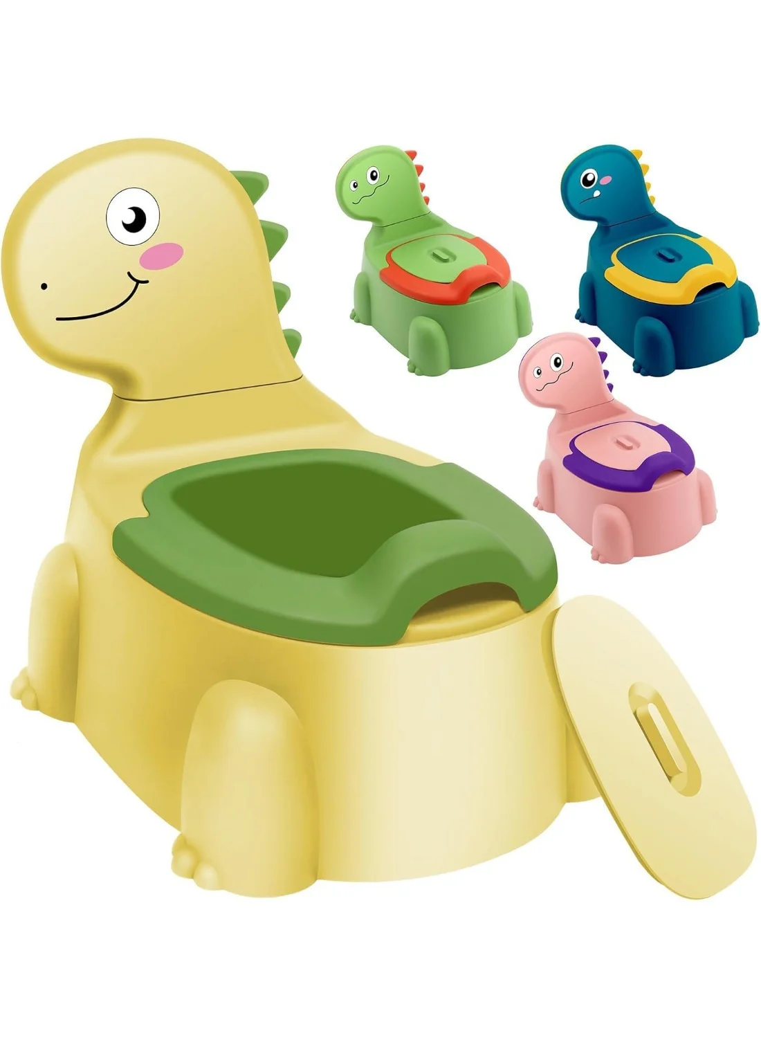 FALAHOM Dinosaur Potty Training Chair with Non-Slip Base for Toddlers and Kids (Green, Single Pack) w8fy8