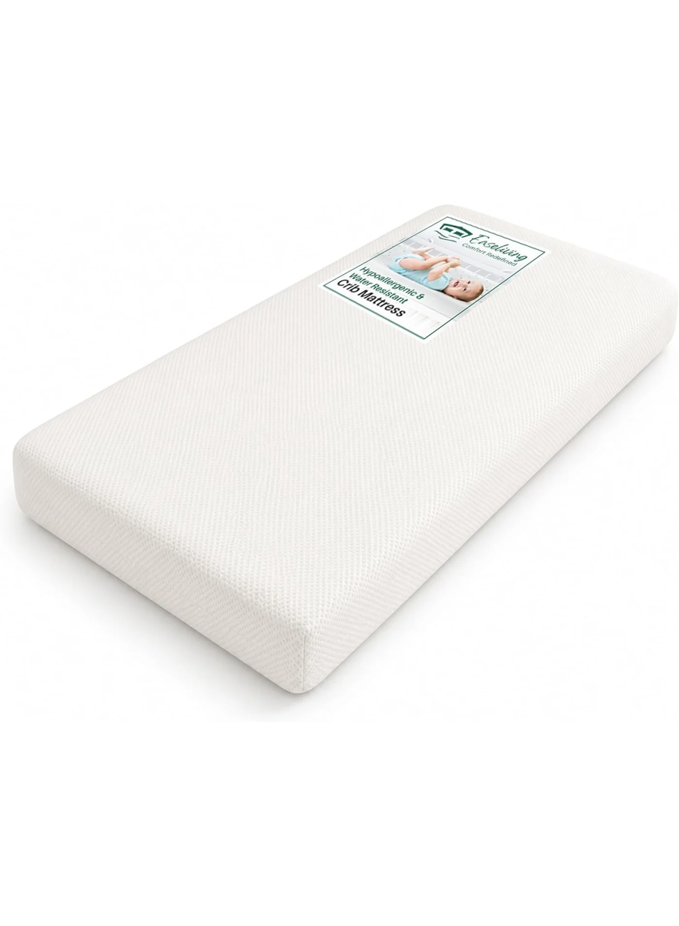 Easeliving Premium Memory Foam Cot Mattress, Hypoallergenic Crib Mattress with Water Resistant Washable Cover (120x60x10 cm) zk9rk