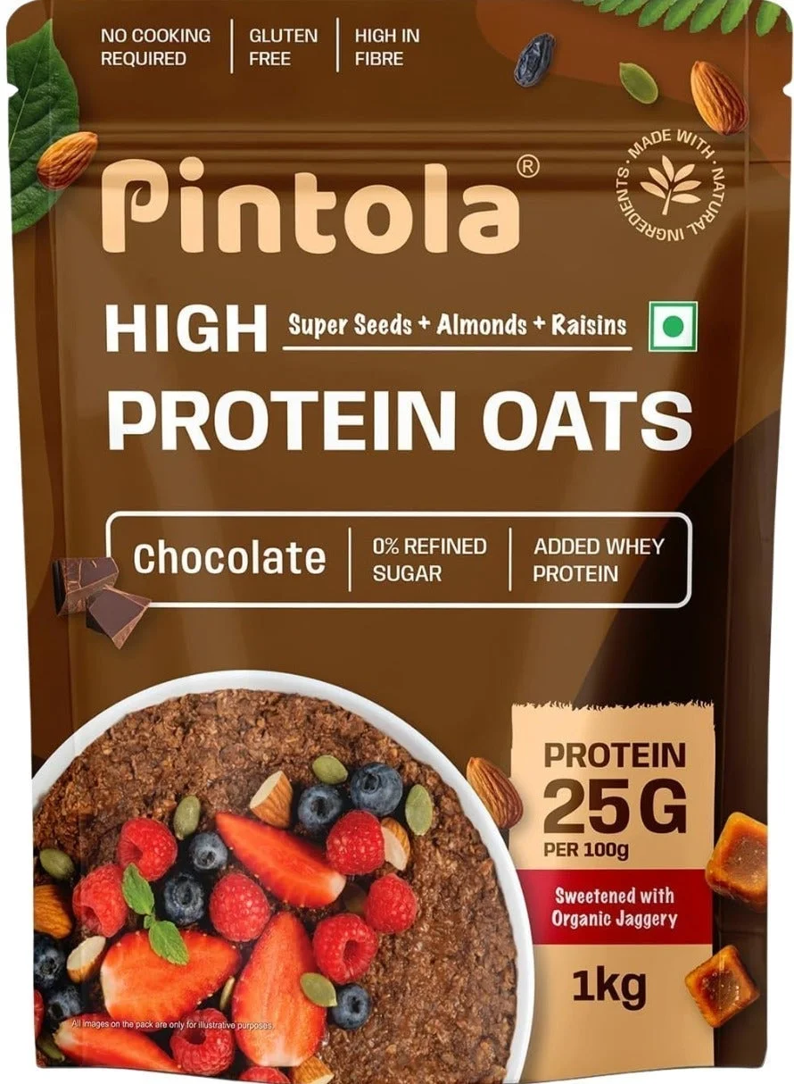 Pintola Whey Protein Oats Chocolate Flavor with Almonds and Seeds (1 kg) jvrwv