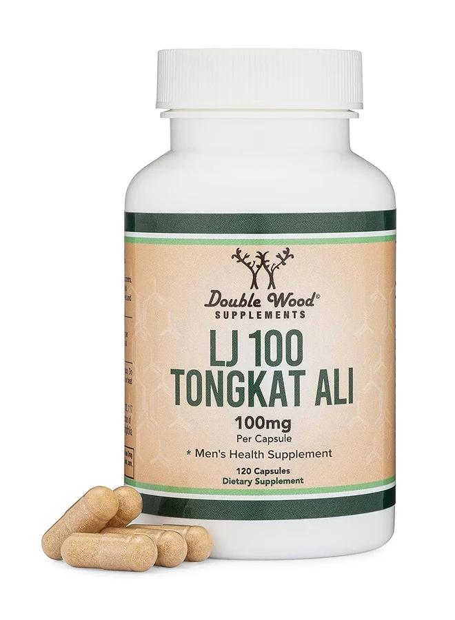 Double Wood Supplements Tongkat Ali Extract Premium Herbal Support (100 mg, 120 Capsules) vybtc
