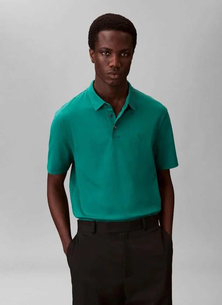 Premium Pima Cotton Polo Shirt Breathable Short Sleeve Casual Top for Men (Solid, Large) efvpy