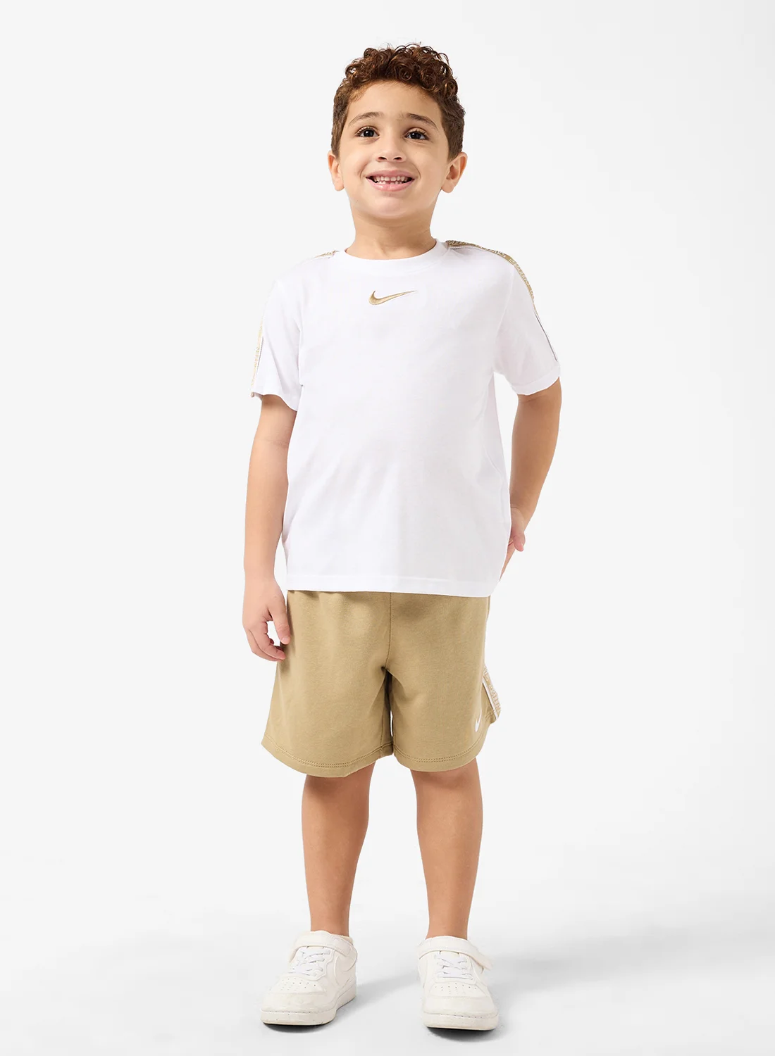 Athletic Kids Poly Knit Short Set Breathable Activewear Outfit (Unisex, 120 cm) dpno5