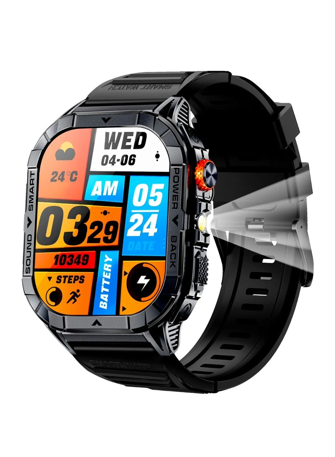 ArmFit Smart Watch for Men AMOLED Display Bluetooth Calling Waterproof Fitness Tracker (Black, 42 mm) n3nw6