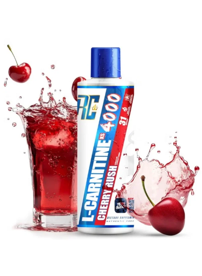 L-Carnitine 4000 XS Amino Liquid Supplement for Lean Muscle Support (Cherry Rush, 465 mL) ao7tv