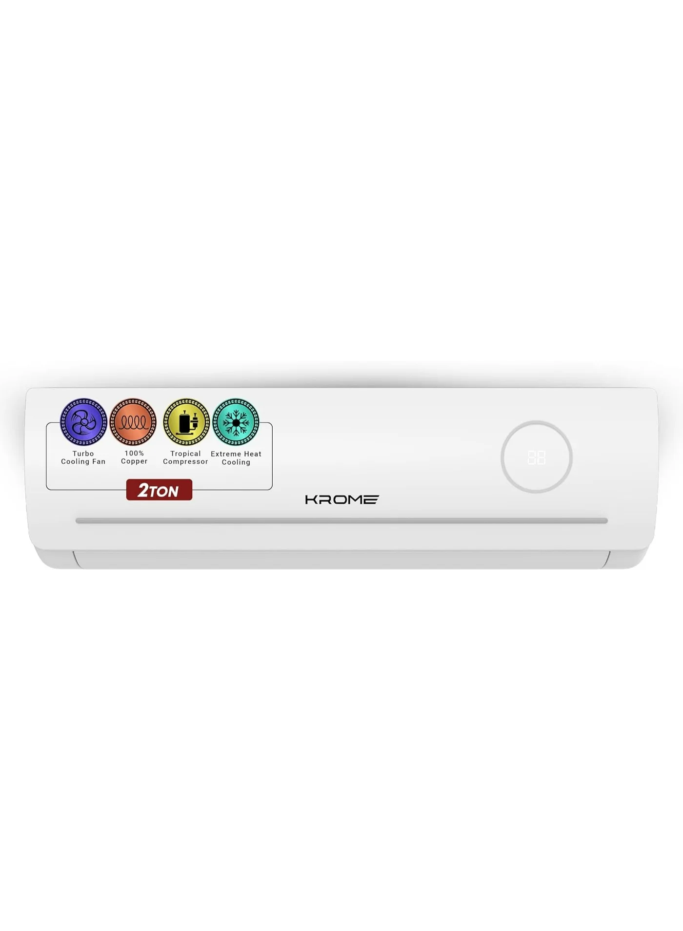 Krome 2 Ton Split Air Conditioner with Advanced Rotary Compressor (24,000 BTU, White) kb078