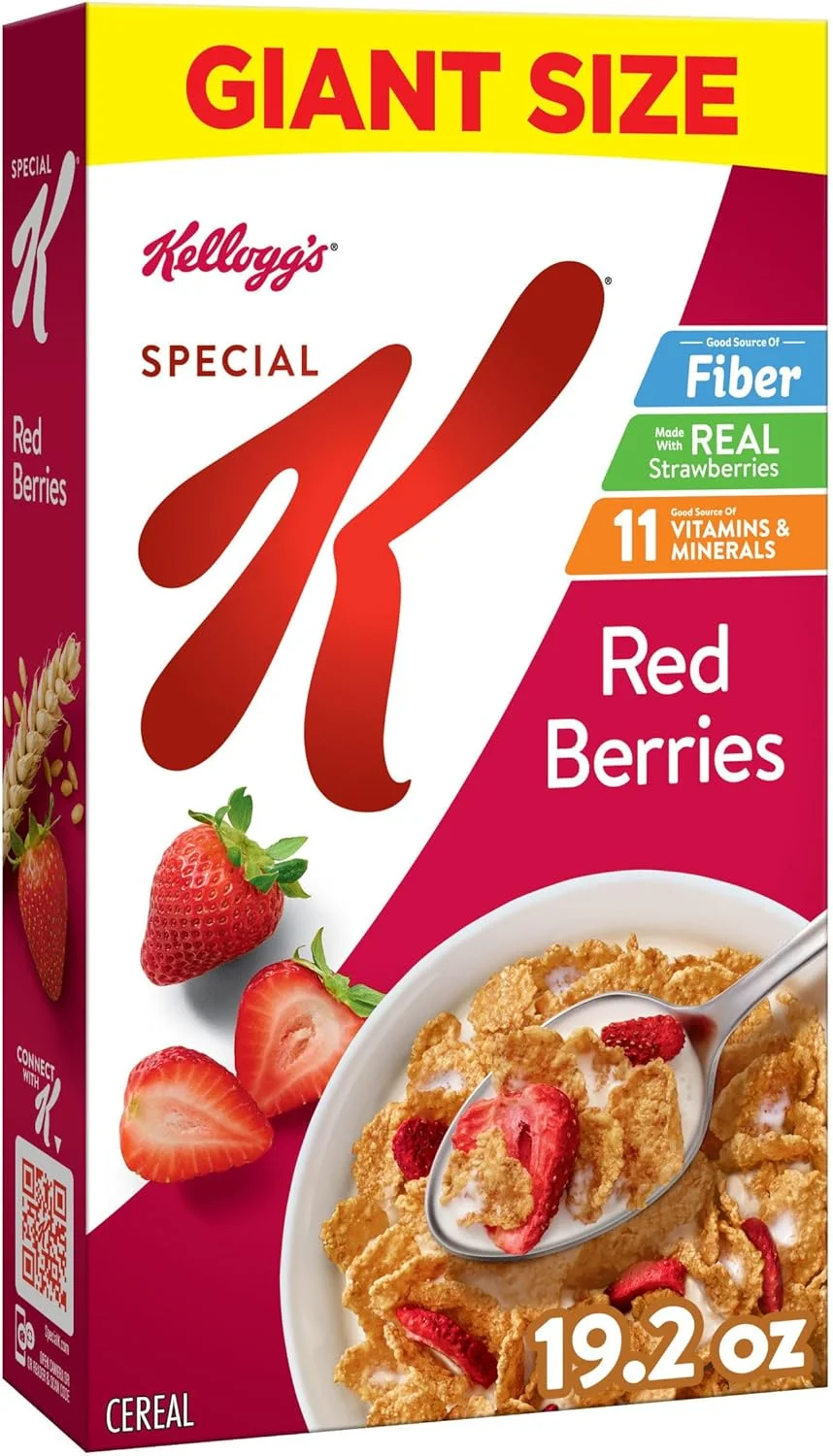 Special K Red Berries Breakfast Cereal Crunchy Flakes with Real Fruit (544 g) iltoj