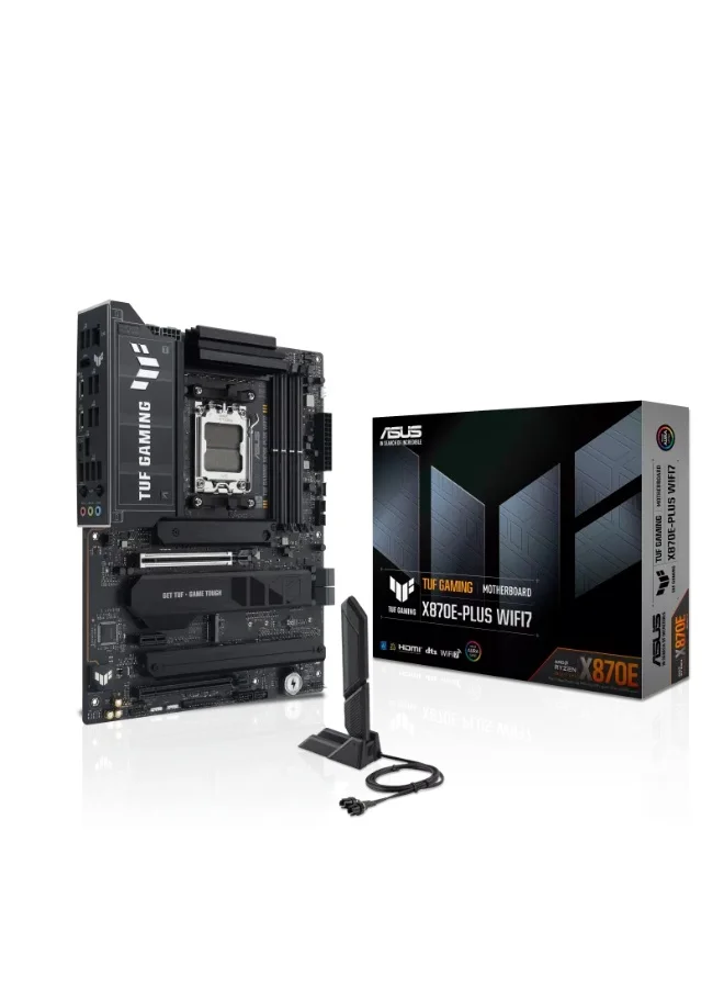 Premium Gaming Motherboard X870E-PLUS WIFI7 ATX AM5 Socket, DDR5 Support, PCIe 5.0, USB4, 2.5Gb LAN, Durable Components (Black, ATX) pc00b
