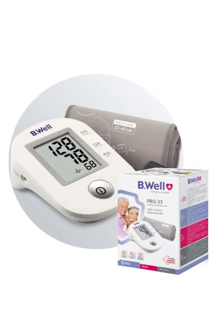 B.Well PRO-33 Automatic Digital Blood Pressure Monitor Upper Arm Machine for Home Use (1 Unit) uss7f