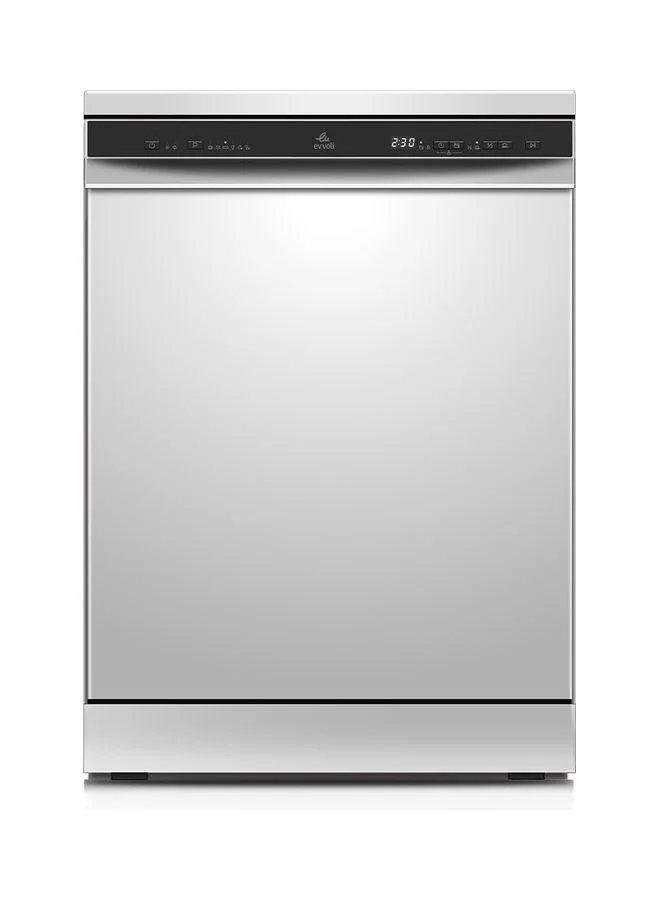 Evvoli Freestanding Dishwasher 12 Place Setting with 6 Programs and High Energy Efficiency (White, 11 L) 9zlkc