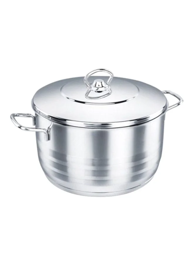 Korkmaz Astra Stainless Steel Casserole Pot with Lid (Silver, 2.5 L, 18x10 cm) b1541