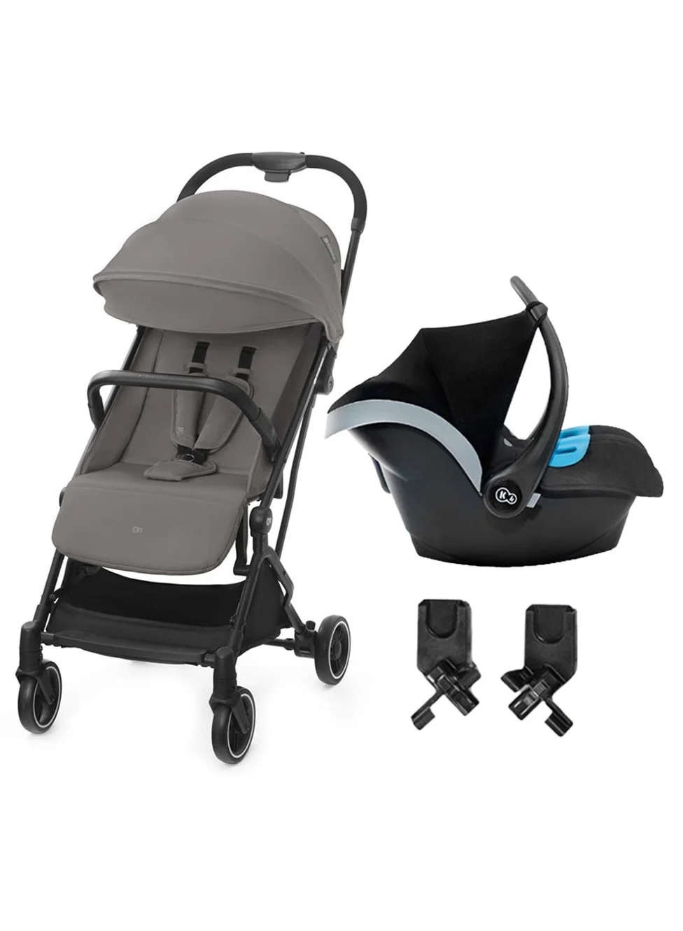 Kinderkraft Indy2 Lightweight Stroller and Car Seat Travel System (Cozy Grey, 2-in-1 Set) vinbx