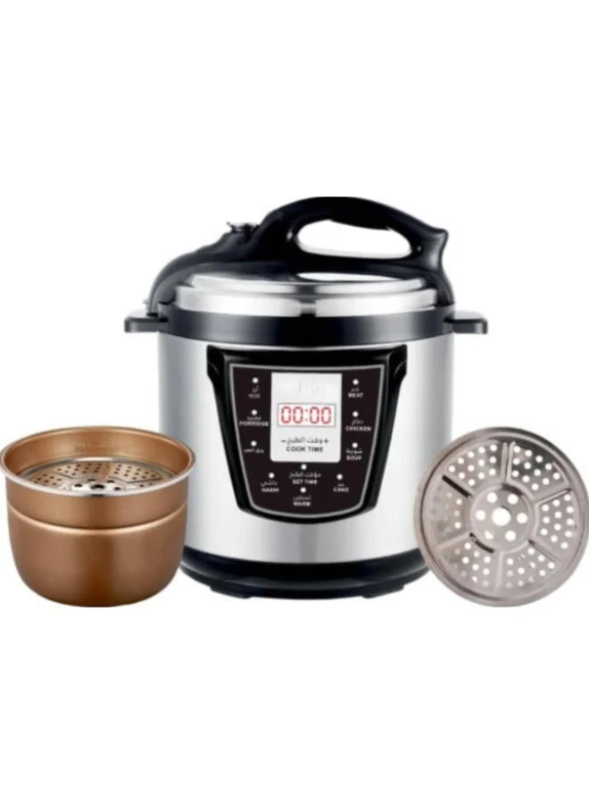 Tradeo 8L Electric Pressure Cooker 1300W Multi-Function Kitchen Appliance with Mandi Grill and Digital Timer (8L) 8v12m