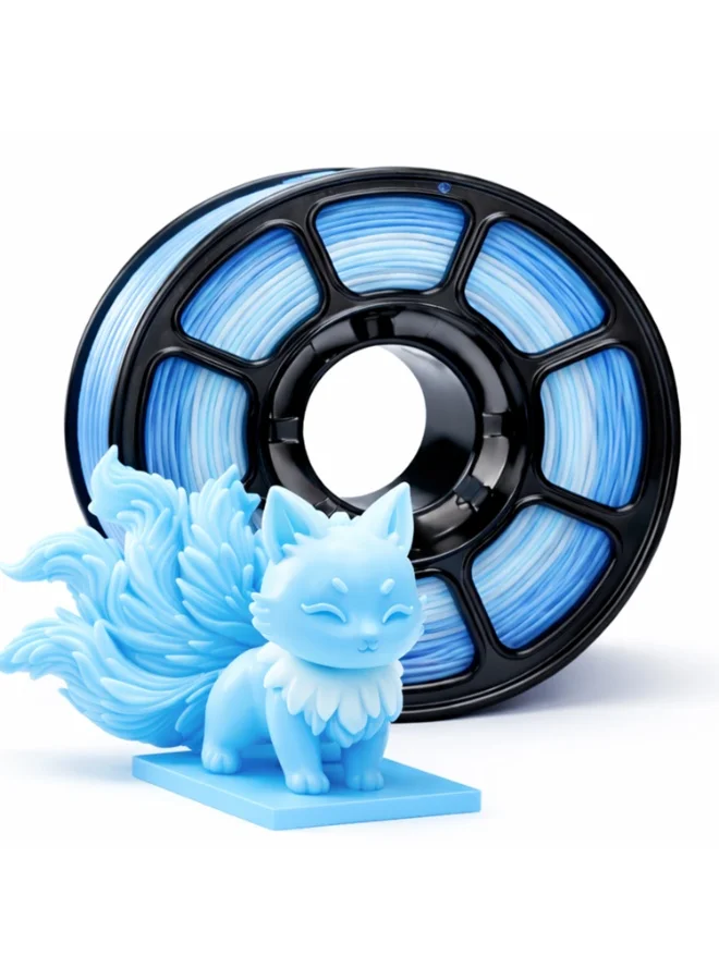 Mordely PETG 3D Printer Filament 1.75mm (Gradient Blue, 1kg) High-Precision Smooth Feeding Material for FDM Printers 7fdca