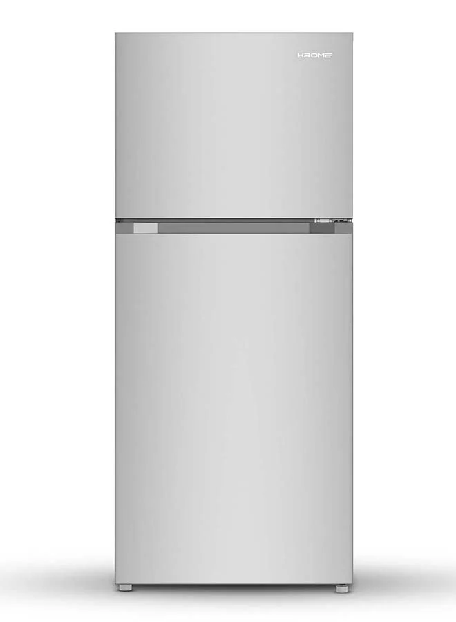 Krome Top Mount Double Door Refrigerator, No Frost Cooling System, LED Display, Stainless Steel Finish (455 L) xdzml