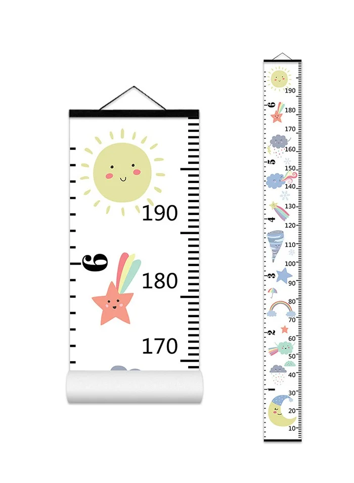 Excefore Baby Height Growth Chart Ruler Wall Hanging Decor for Kids Room (200 cm x 20 cm) 3gc0f
