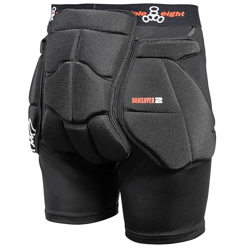 Premium Padded Protective Shorts for Skateboarding and Snowboarding (Unisex, Black, Various Sizes) ama6l