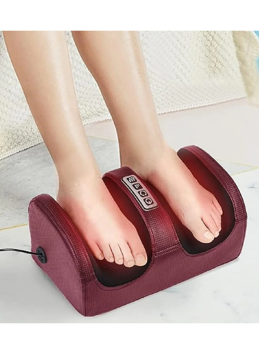Kimaya Electric Foot and Calf Massager with Heat, Deep Tissue Roller Massage for Muscle Relaxation and Recovery (Adult, One Size) hrwli