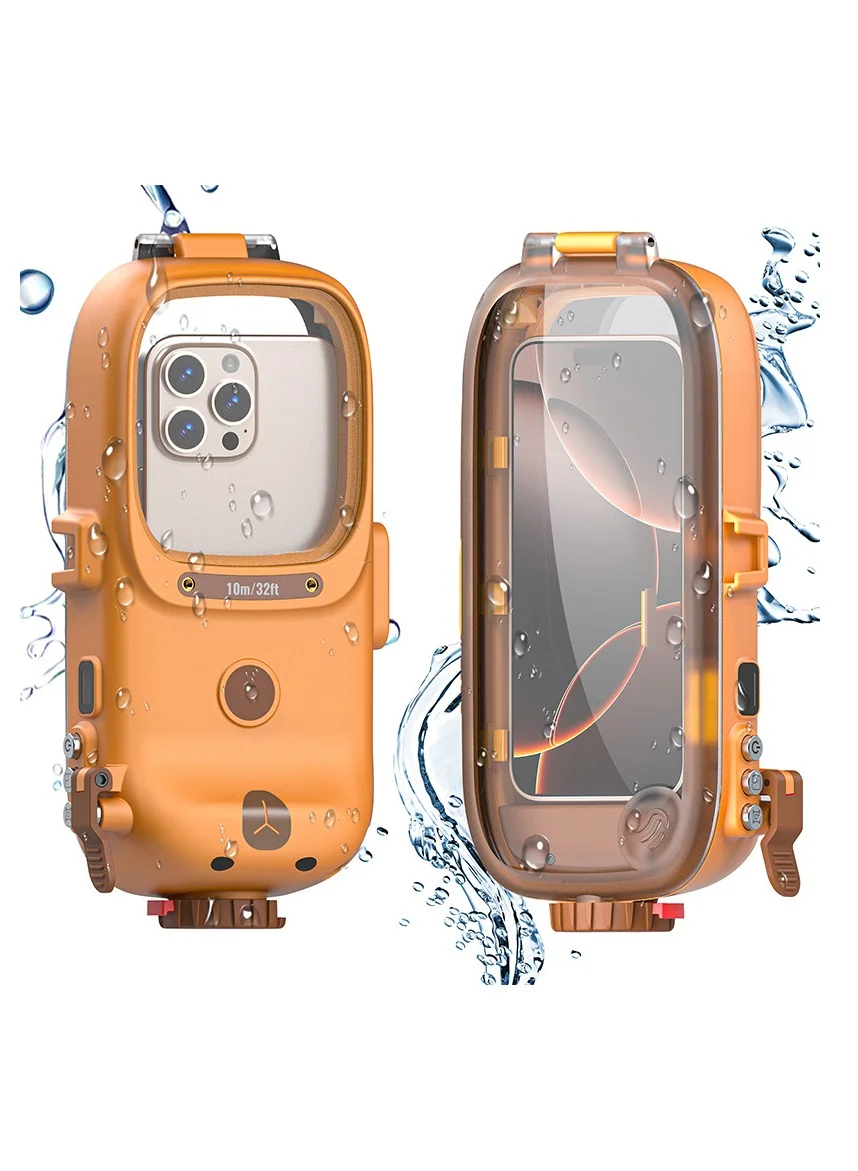 MOCOM Universal Underwater Diving Phone Case IPX8 Waterproof Housing with Bluetooth and HD Lens (15m Depth Rating) a835j