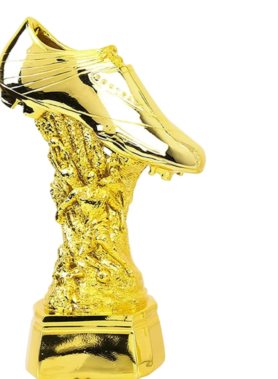 Spall Golden Soccer Boot Trophy Football Award Statue Decorative Sports Ornament (15 cm) t9nd0