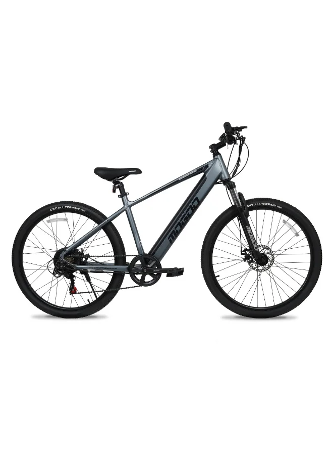 MOGOO E6000 Electric Mountain Bike 27.5-inch 350W Motor 7-Speed Pedal Assist Commuter (Grey, 27.5-inch) 5hi65