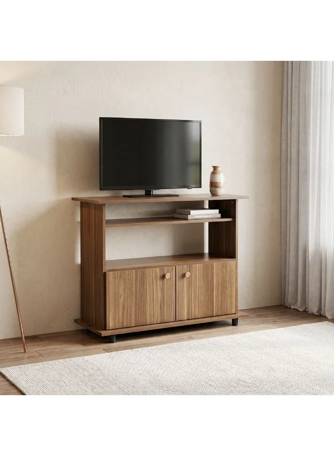 Danube Home Tadeo TV Cabinet Entertainment Unit Wooden Stand for Living Room and Bedroom (Almond, 90x36x76 cm) ngy60