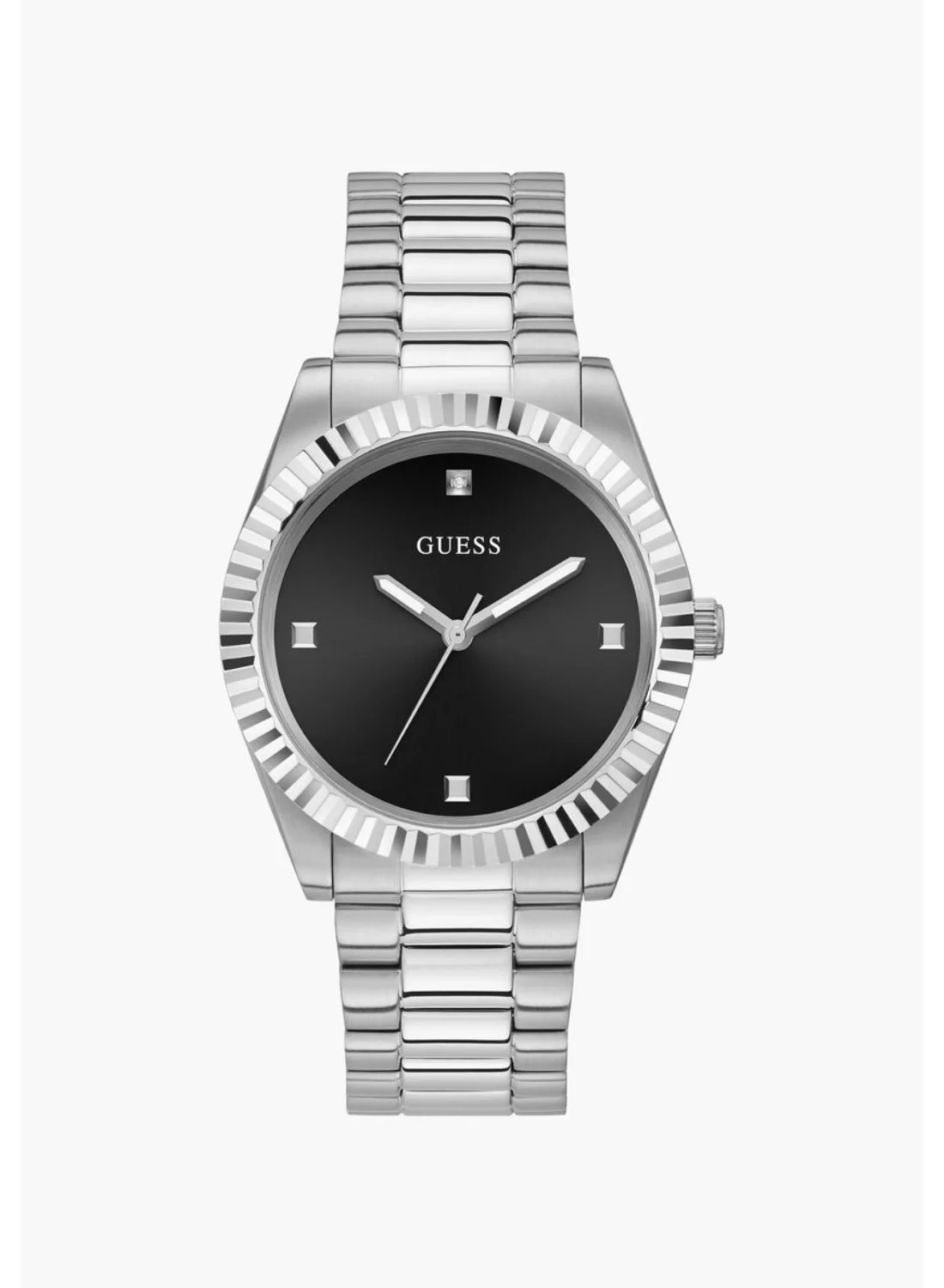 Premium Analog Quartz Wristwatch with Stainless Steel Band for Men (Silver Tone) sw7ot