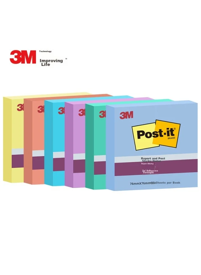 Premium Adhesive Memo Pads Parisian Style Stationery Set (Mixed Colors, 6-Pack) 8m4kz