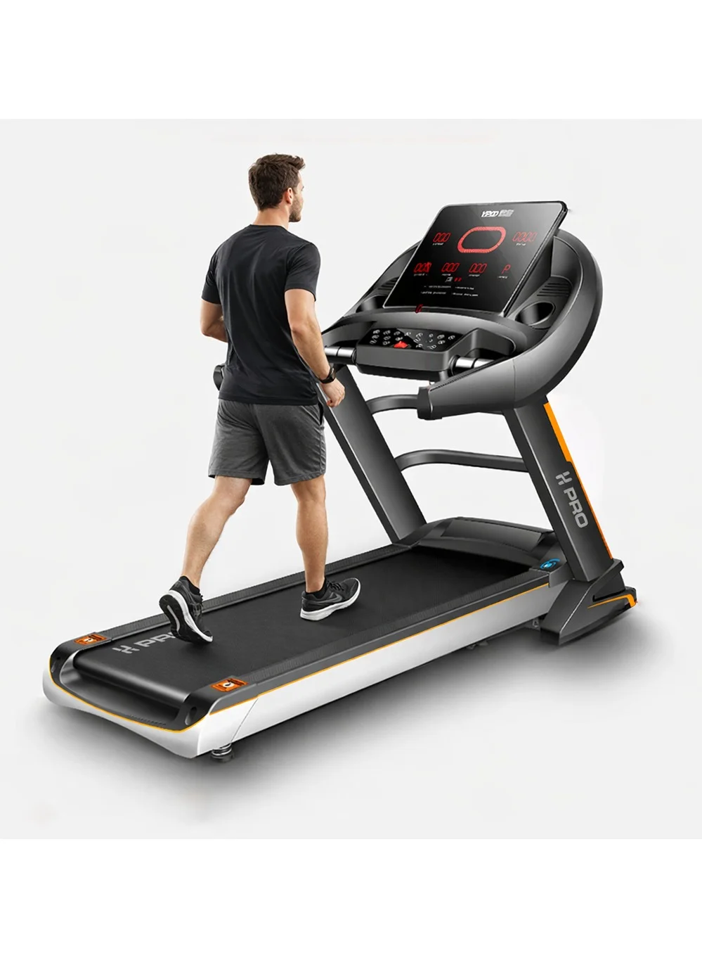 H PRO High-Performance Electric Treadmill with 6HP Motor, 15-Level Automatic Incline, LED Display & Shock Absorption (150kg Capacity) ke382