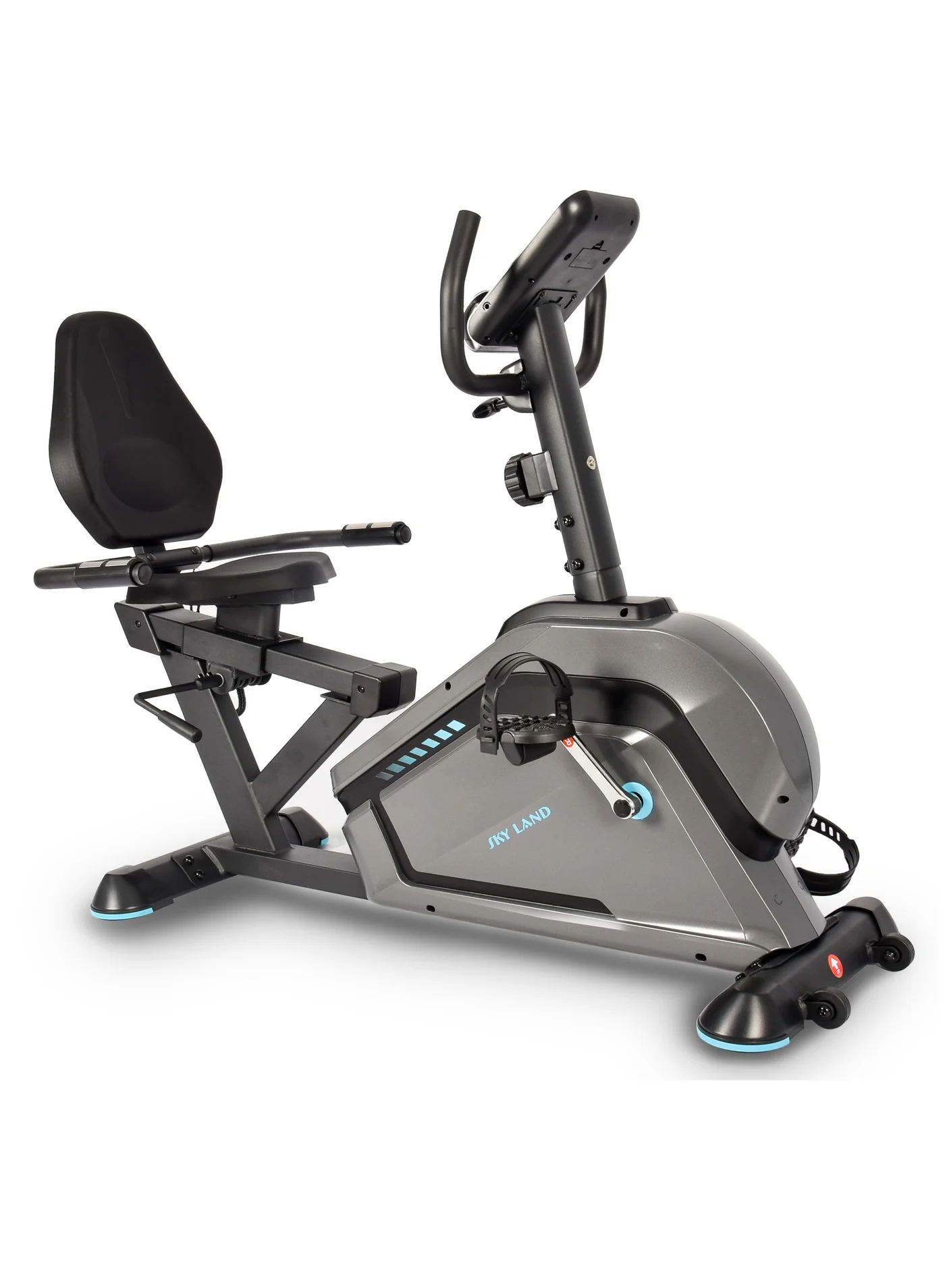 Sky Land Magnetic Recumbent Exercise Bike with Backrest Seat and Bluetooth Connectivity (Premium Steel, Home Use) kgibc