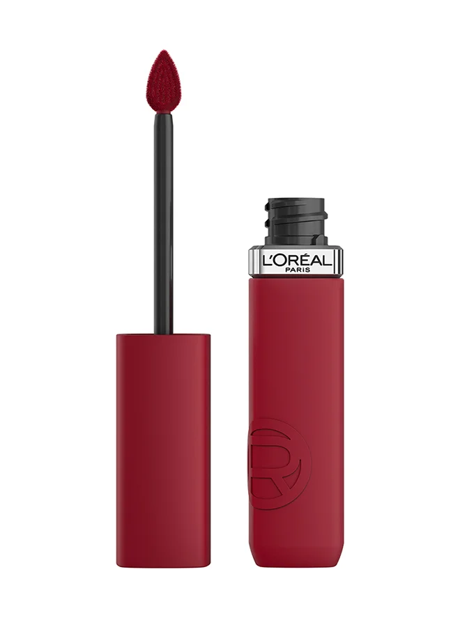 L'Oreal Paris Infaillible Le Matte Resistance Liquid Lipstick, Long-Lasting High-Pigment Finish, 420 Le Rouge Paris (5 mL) y192z