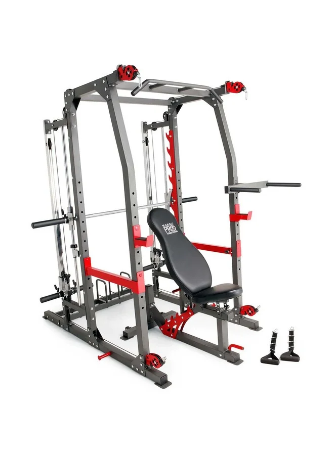 Premium Smith Cage Home Gym Power Rack Heavy-Duty Steel Training System (Unisex, 210 cm x 180 cm x 220 cm) oi8ql