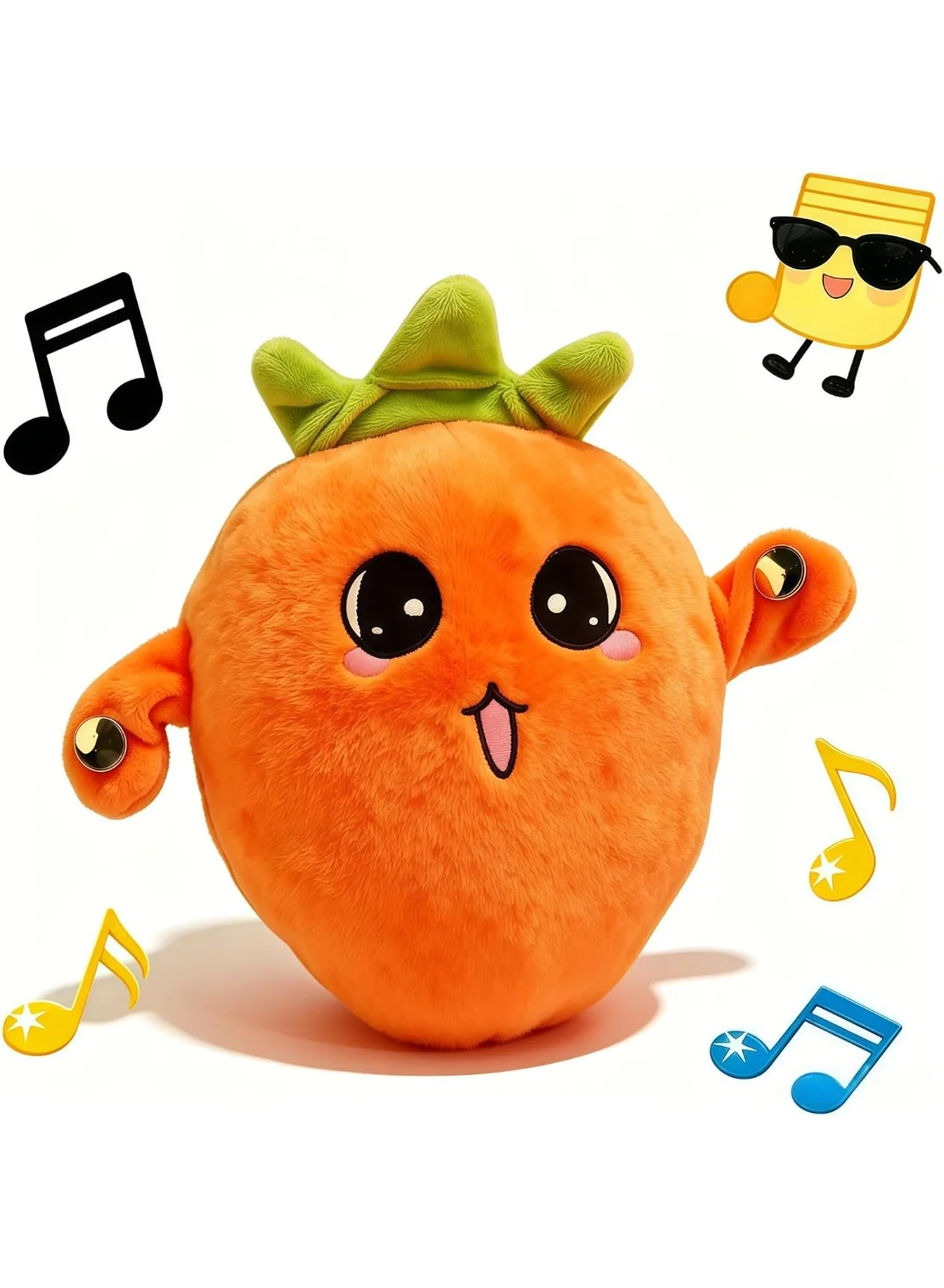 JOUDIYA Interactive Sensory Carrot Plush Toy Set, Educational Musical Activity Toy for Toddlers (Multi-Piece Set) kopxn