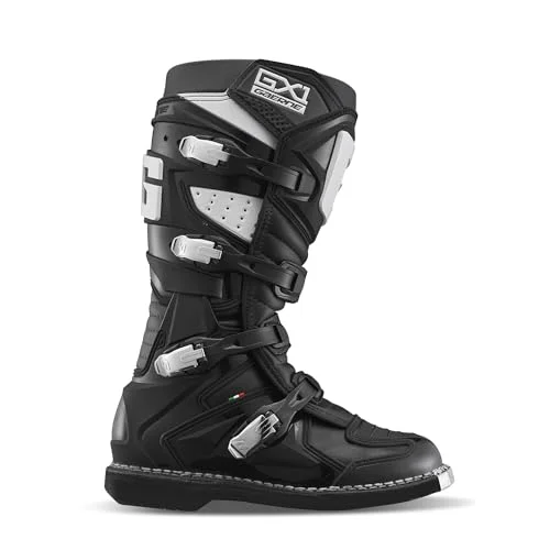 Premium Off-Road Motocross Boots Durable Protective Gear for Dirt Bike Riding (Black, Size 7) 8uib5