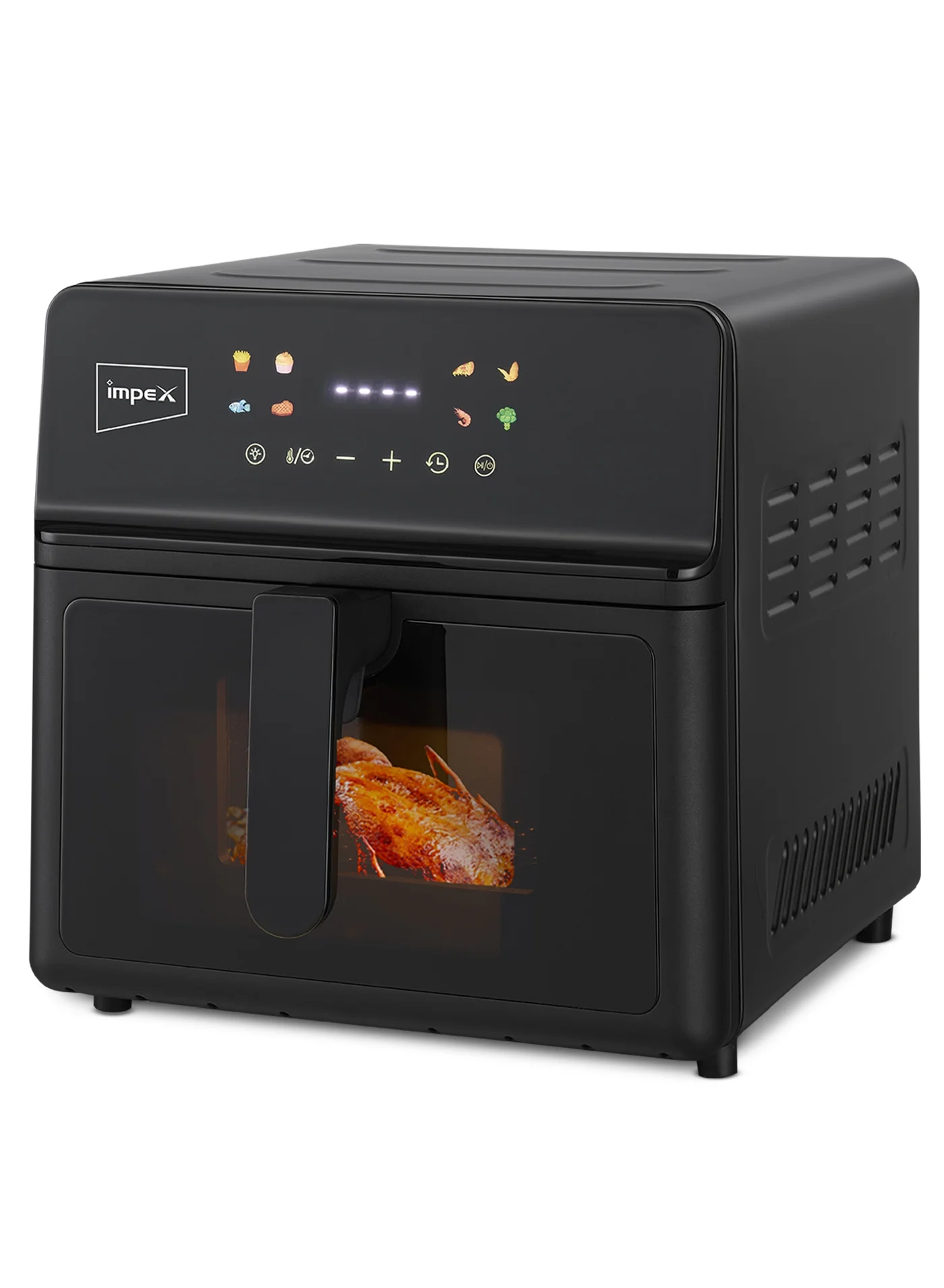 Impex Digital Air Fryer with Transparent Viewing Window and LED Touch Display (Black, 9 L) 5nb7e