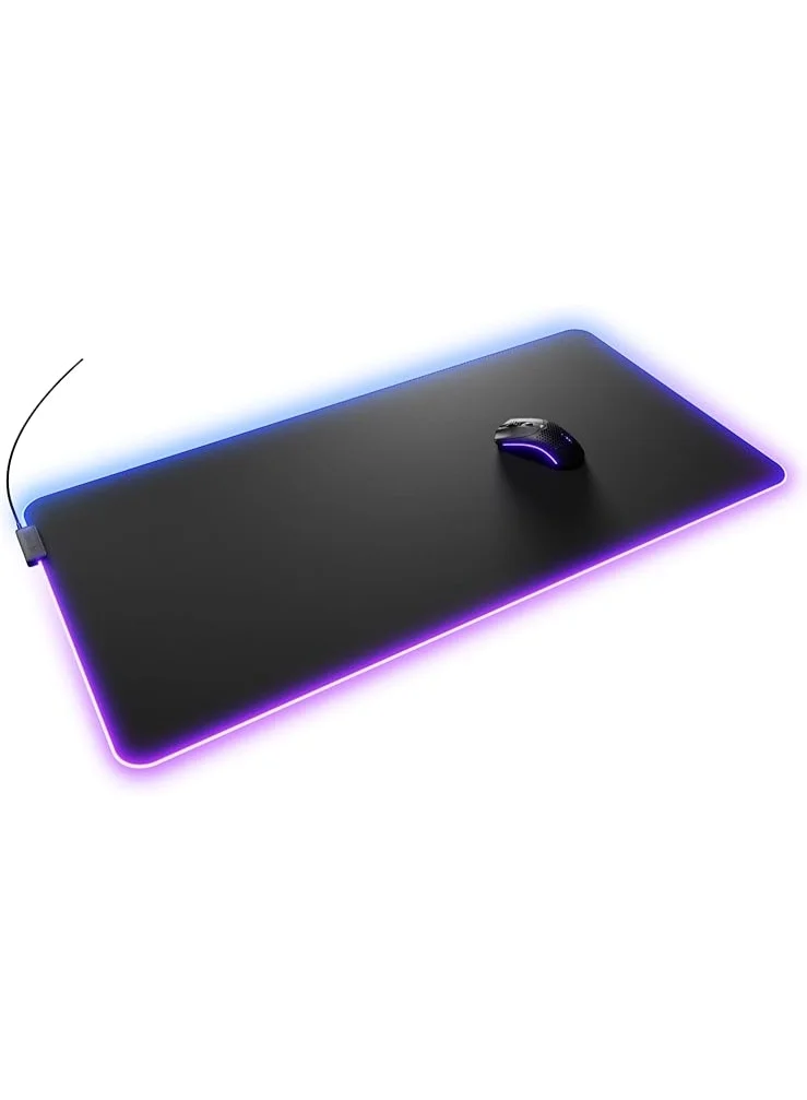 Premium RGB Gaming Desk Mat with Non-Slip Rubber Base and Seamless Edge (Black, 915cm x 46cm x 0.3cm) blb81